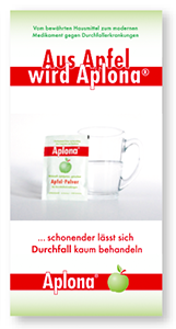 Flyer: Aus Apfel wird Aplona® Download Flyer: Aus Apfel wird Aplona® gegen Durchfall