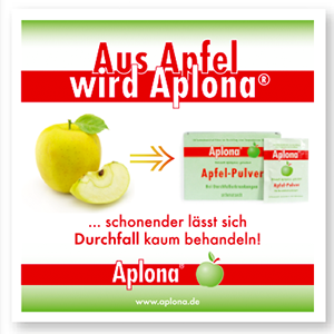 Aplona® ... schonender lässt sich Durchfall kaum behandeln Download Folder: Aplona®: Schonender lässt sich Durchfall kaum behandeln: Apfelpulver